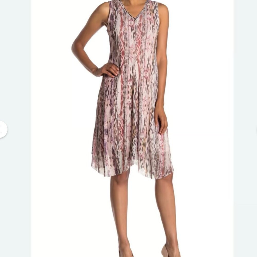 T Tahari snake skin print sleeveless dress Size XS